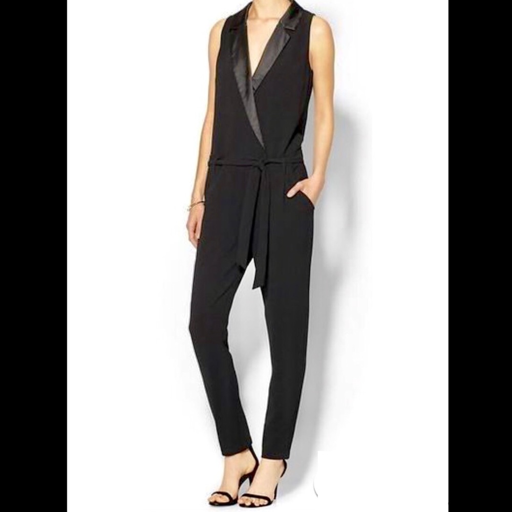 NWT Piperlime Black Tuxedo Jumpsuit